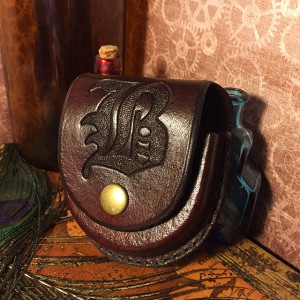 Monogrammed Leather Watch Case