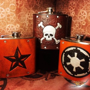 Custom Leather Flask Designs