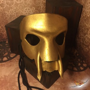 Gold demon Leather Mask