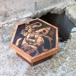 Pyrography Elephant Rocket ship