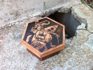 Pyrography Elephant Rocket ship